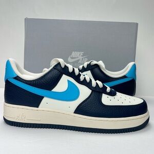 Nike Air Force 1 '07  Armory Navy Baltic Blue Sail Marine Shoes Men's Size 11